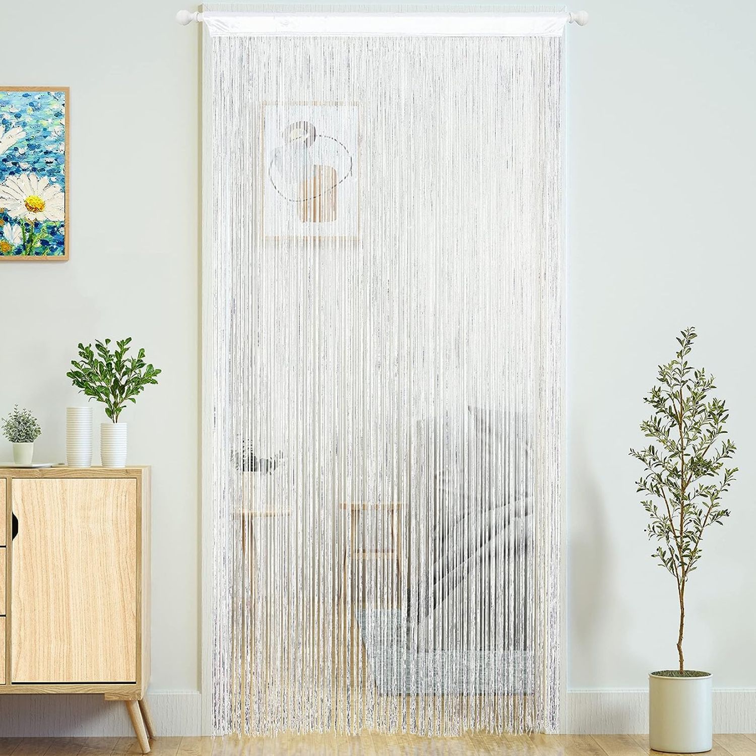 buy white door strip curtain